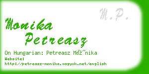 monika petreasz business card